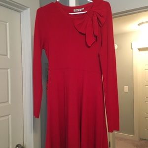 Eliza J Red Bow Dress